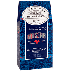 06253 Кофе Пуро Арабика с экстрактом Женьшеня натуральный жареный молотый в картонной пачке 250г