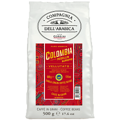 11070 Кофе Колумбия Медельин Супремо натуральный жареный в зернах в лам.пак., 500г